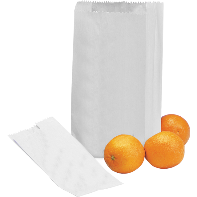 Bag, Fruitzak, Paper, Nr. 0, 10/ 7.5x22.5cm, white 1