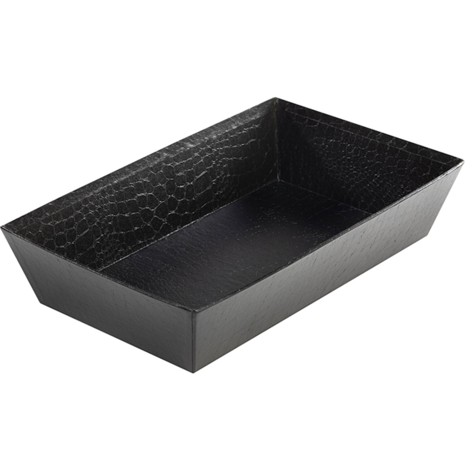 Bowl, karton, rectangular, 33x20cm, leatherlook, black 1