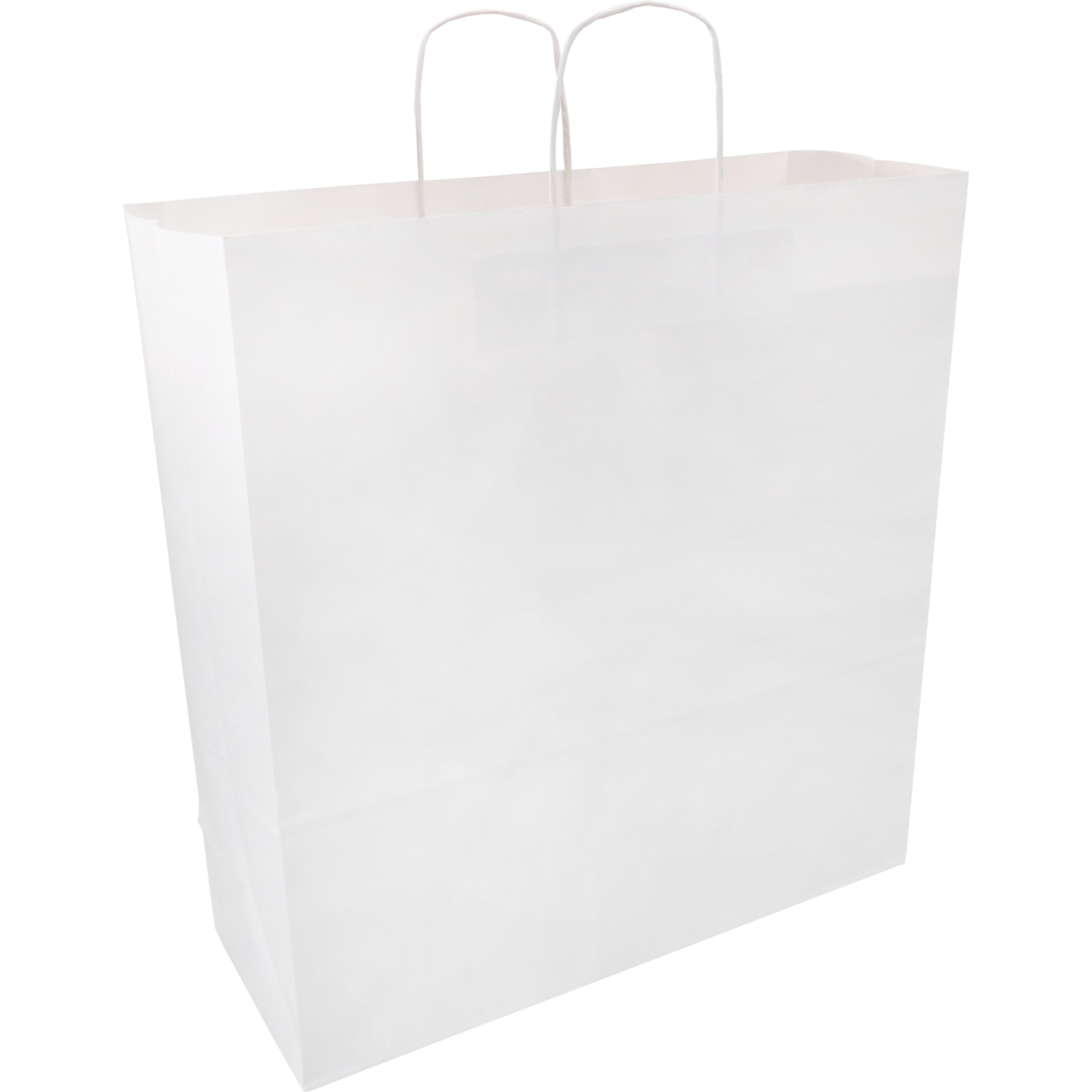 Bag, Kraft paper, twisted-paper cord, 45xSide fold 17x48cm, carrier bag, white 1