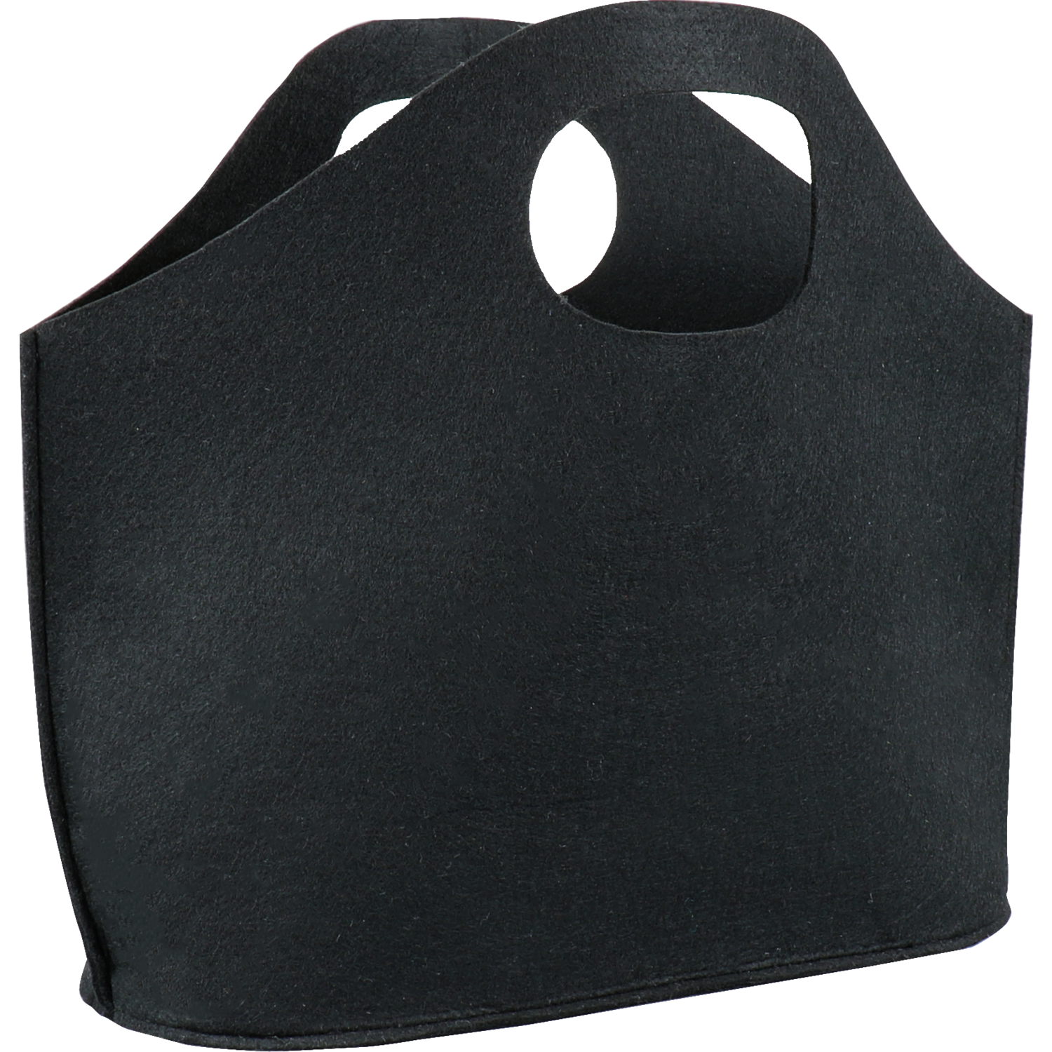 Bag, Felt, boatshape, 47xSide fold 15x35cm, black 1