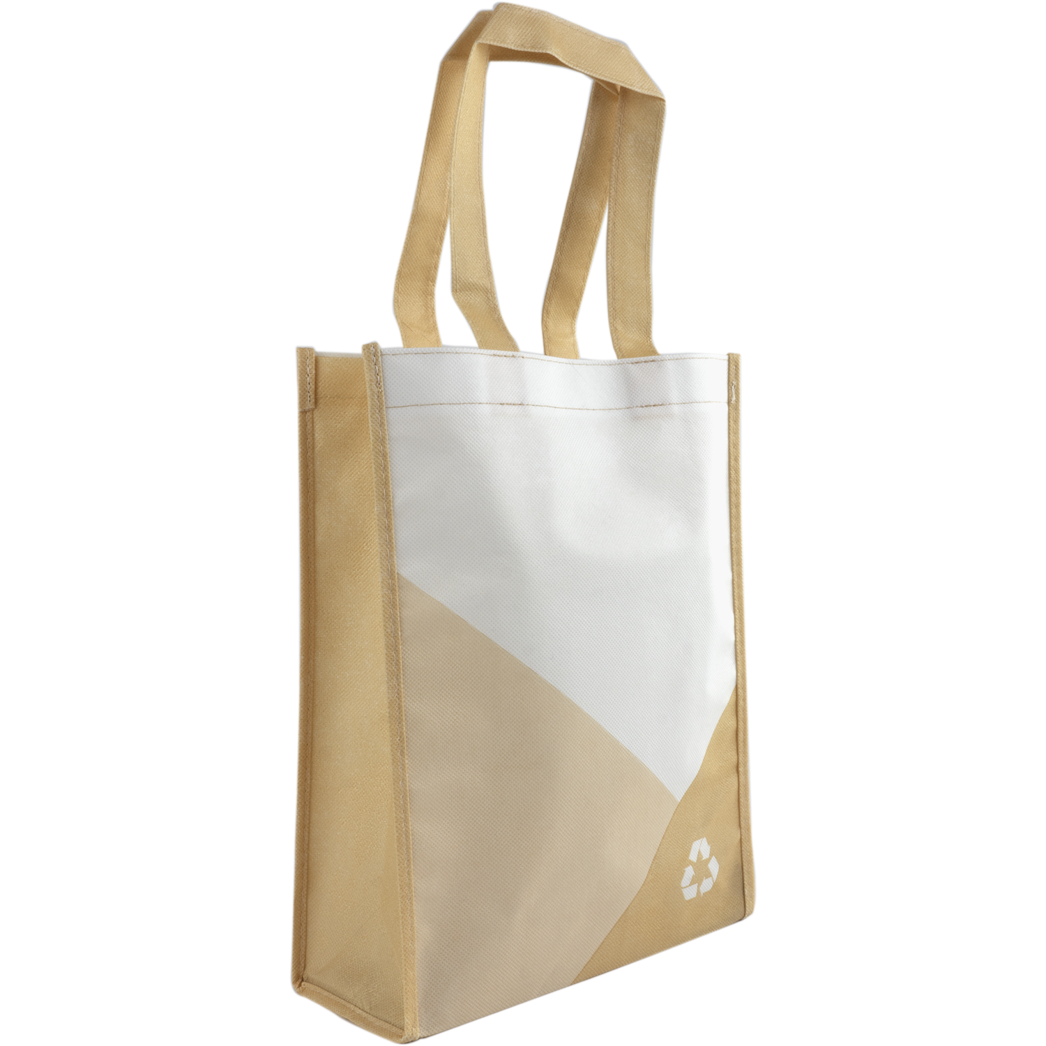 Bag, Geometric, PP, portrait, reusable, 23xSide fold 10x30cm, salmon 1