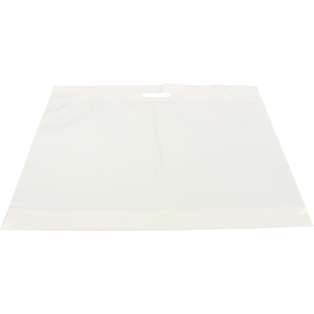 Bag, LDPE, dKT, 65x50cm, bottom pleat 5cm, carrier bag, white 1