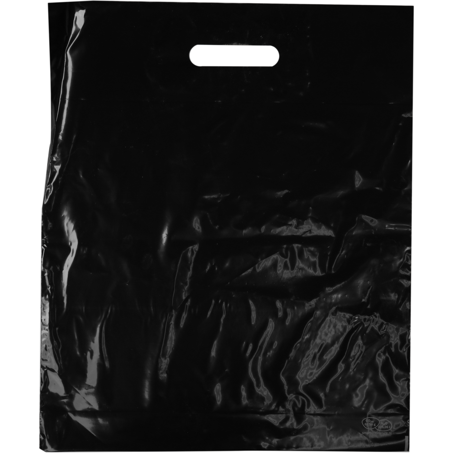 Bag, LDPE, dKT, 38x45cm, bottom pleat 8cm, carrier bag, black 1