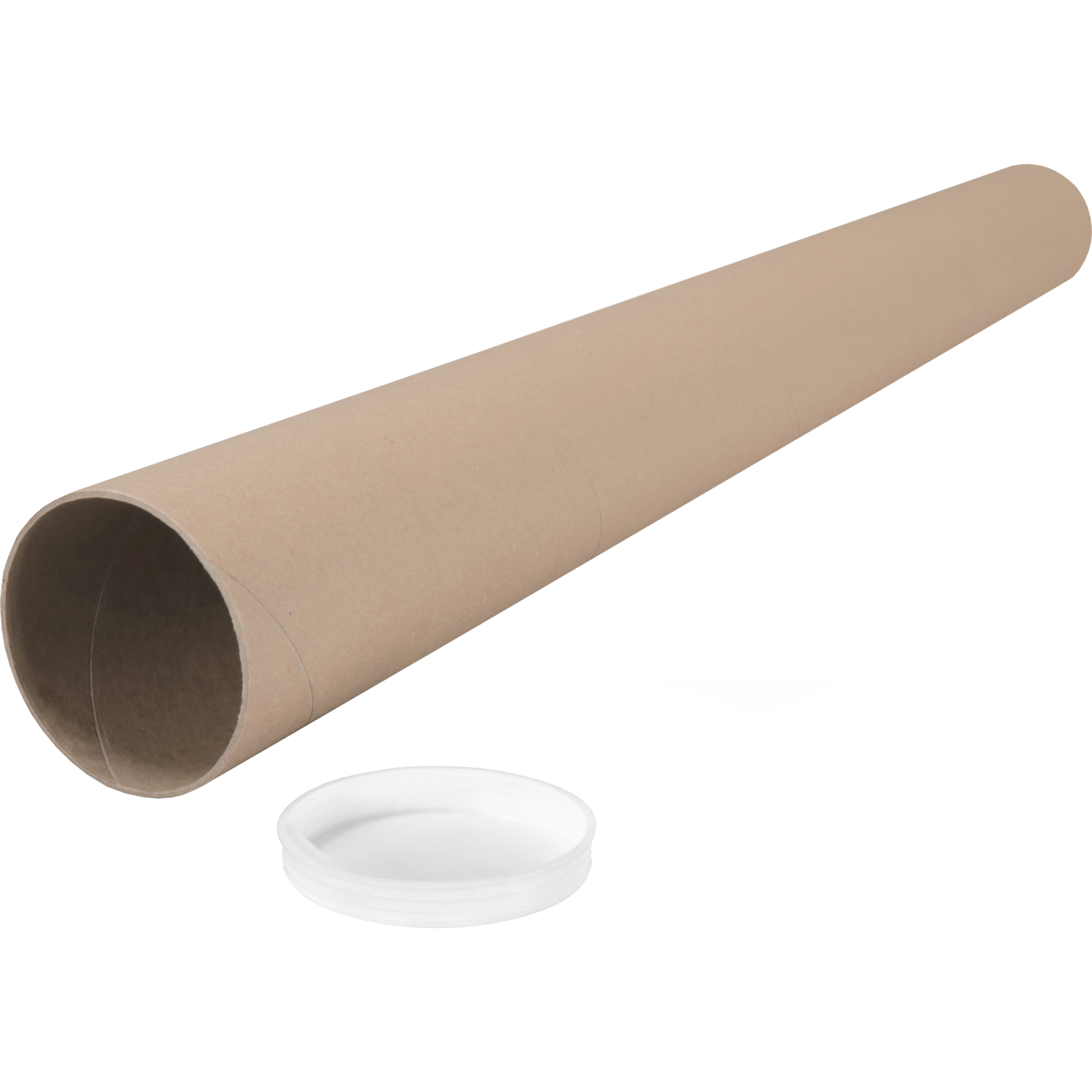 Tube, Cardboard, with cap, round, Ø 70mm, 680mm, brown  1