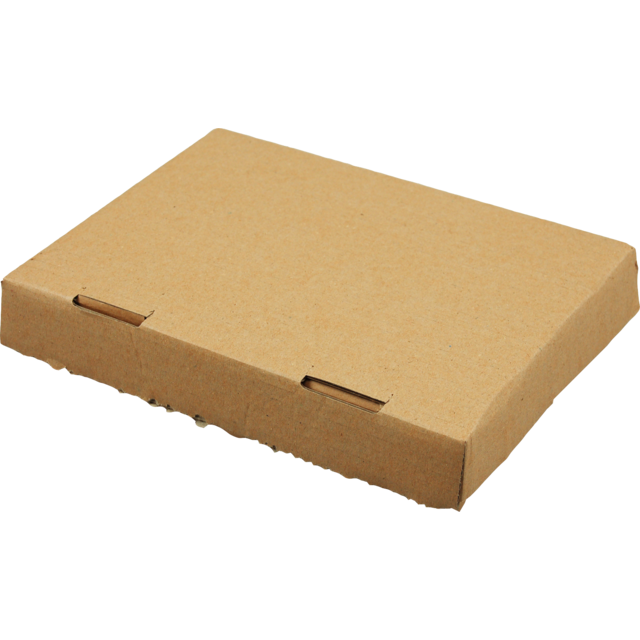  Folding box, corrugated cardboard, 430x310x40mm, hinged lid, brown  1