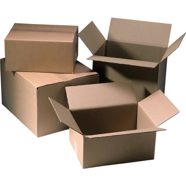  American folding box, corrugated cardboard, 592x392x284mm, single corrugation, brown  1