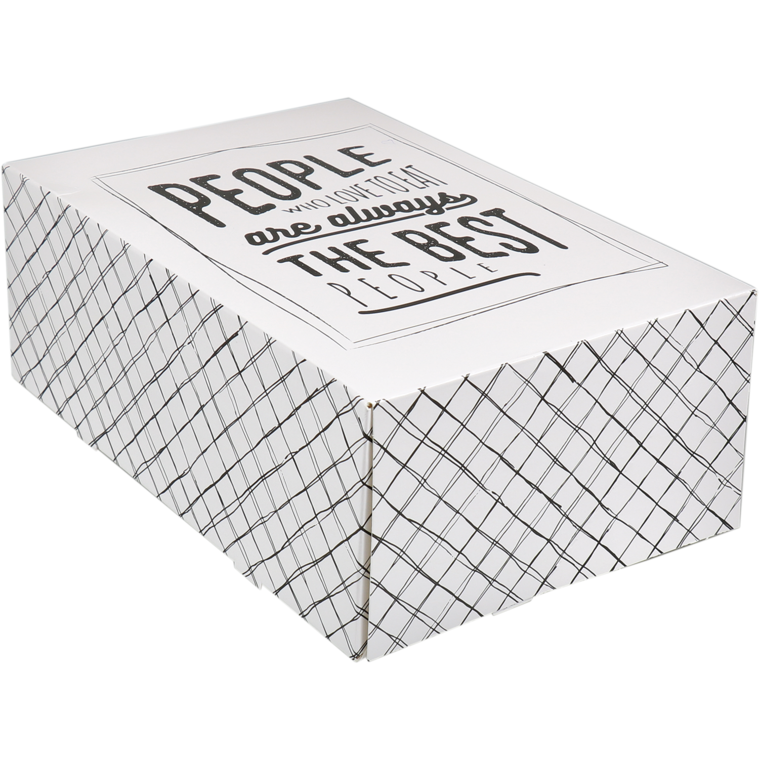 Depa® Cake box, Love to Eat, cardboard, 24x16x9cm, blanc/Noir 1