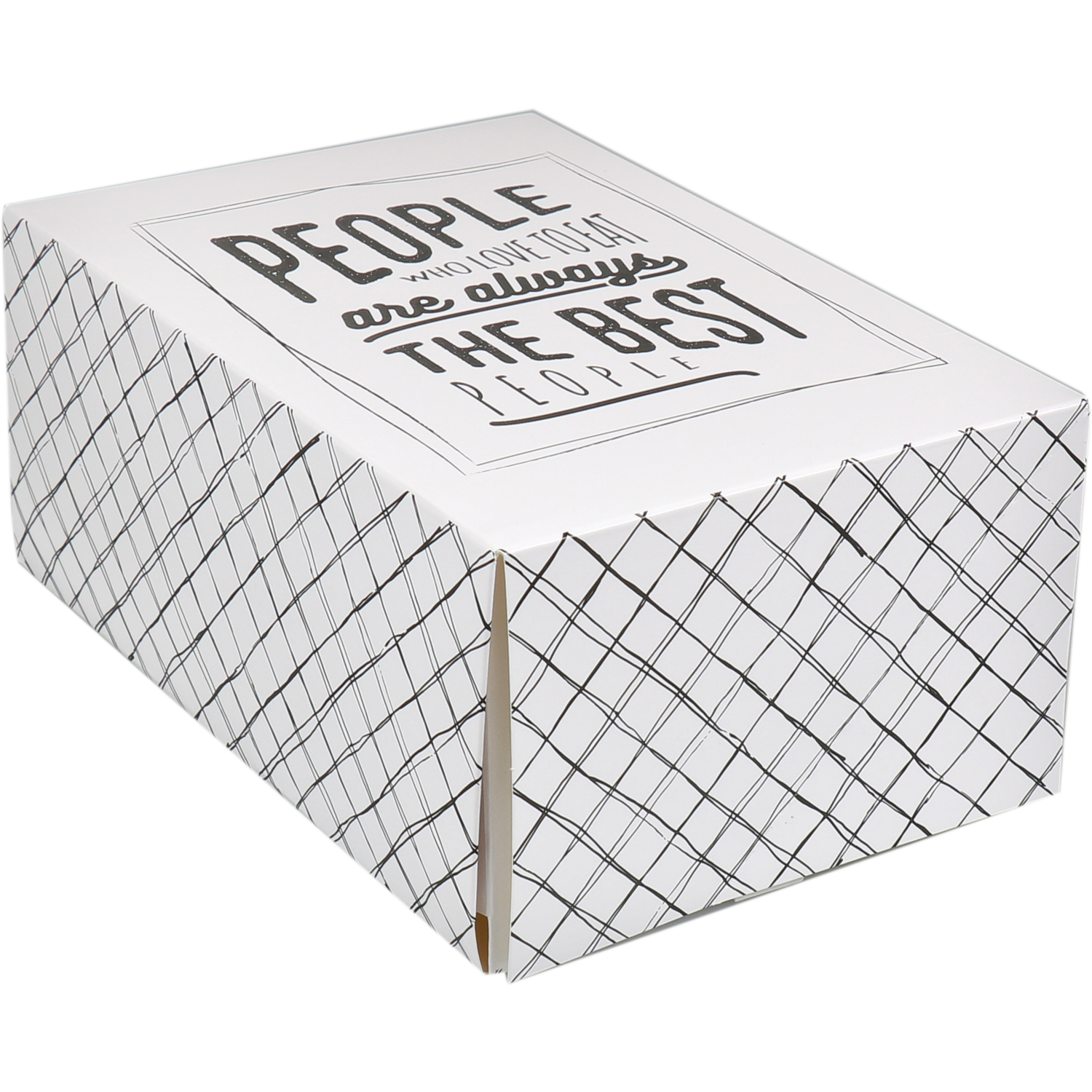 Depa® Cake box, Love to Eat, cardboard, 21x14x9cm, blanc/Noir 1