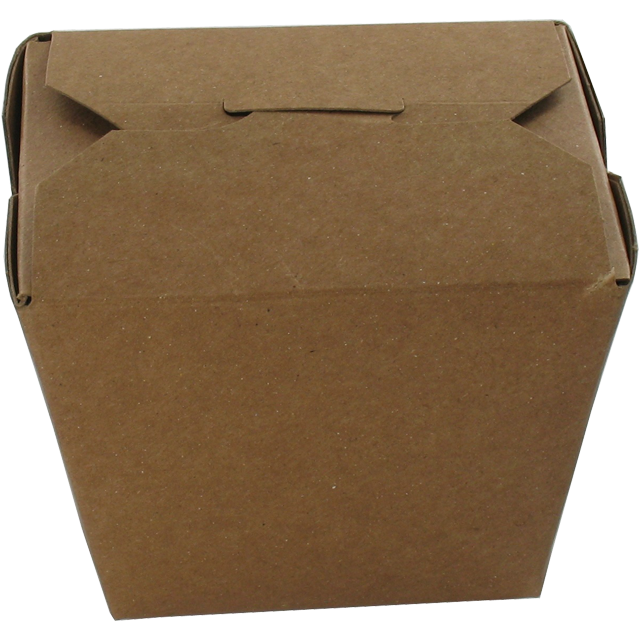 Fold-Pak Barquette, Carton + PE, 920ml, boîte repas oriental, 86x67x108mm, brun 1
