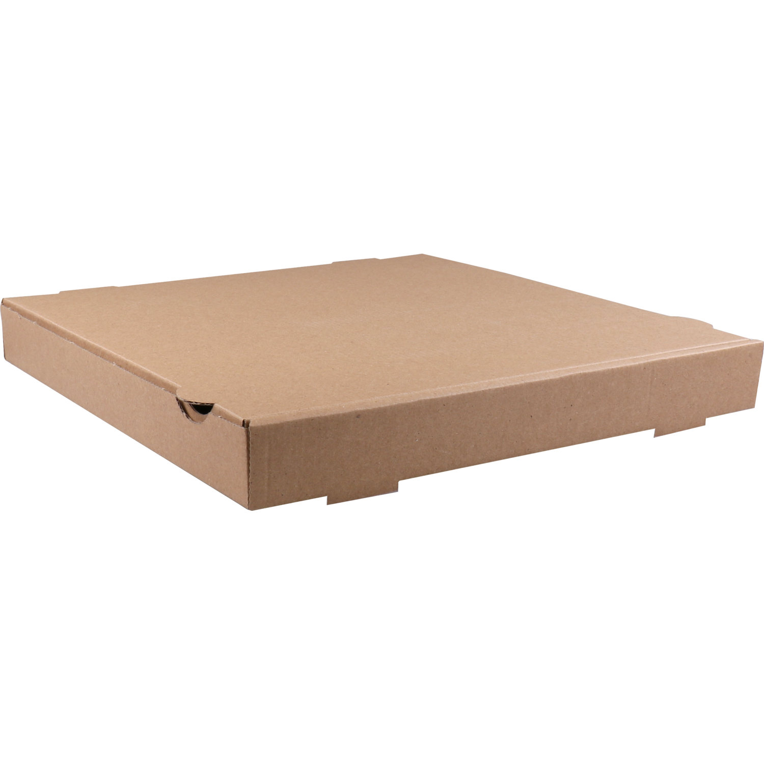  Pizza box, corrugated cardboard, 33x33x4cm, americano, brown  1