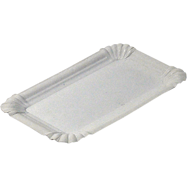 Bowl, unlined dish, cardboard, rectangular, 26x18cm, white 1
