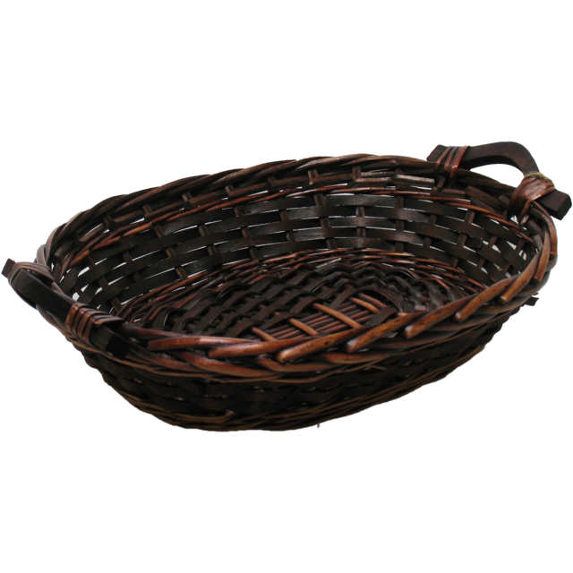 Basket, reed , 34x26x9cm, brown  1