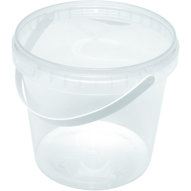 Depa® Container, PP, 1000ml, with bracket, with lid, transparent 1