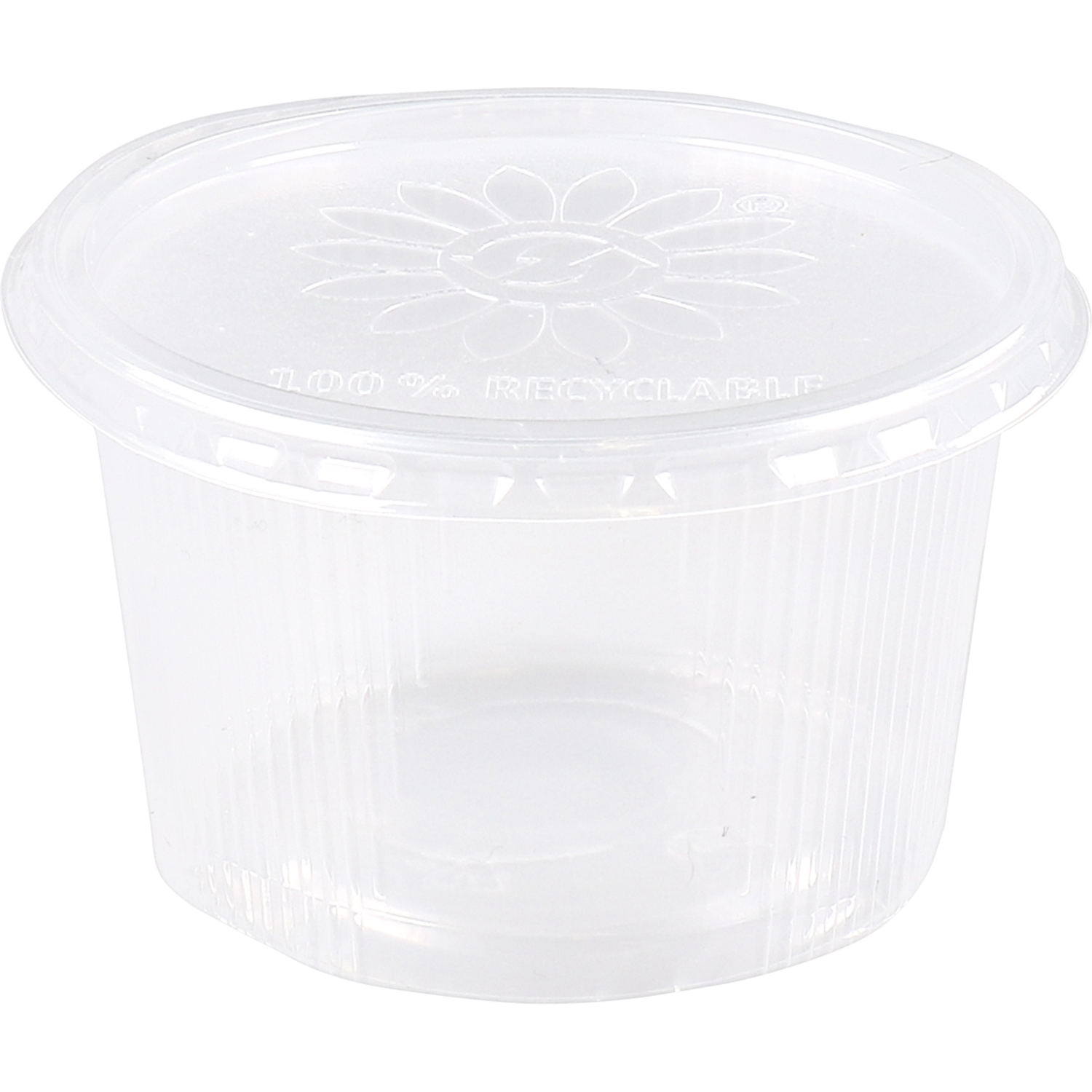 Container, PP, 300ml, Ø101mm, ripple cup, transparent 1