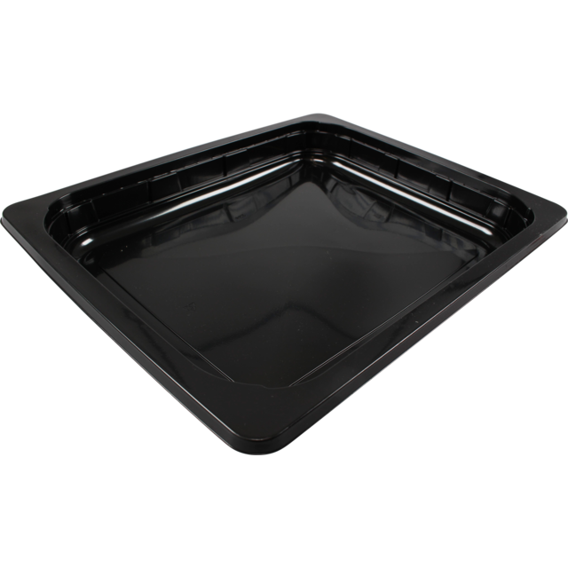 Behälter, Recyceltes PET, 1/2 Gastro-Normgefäß , 326x266x40mm, schwarz 1