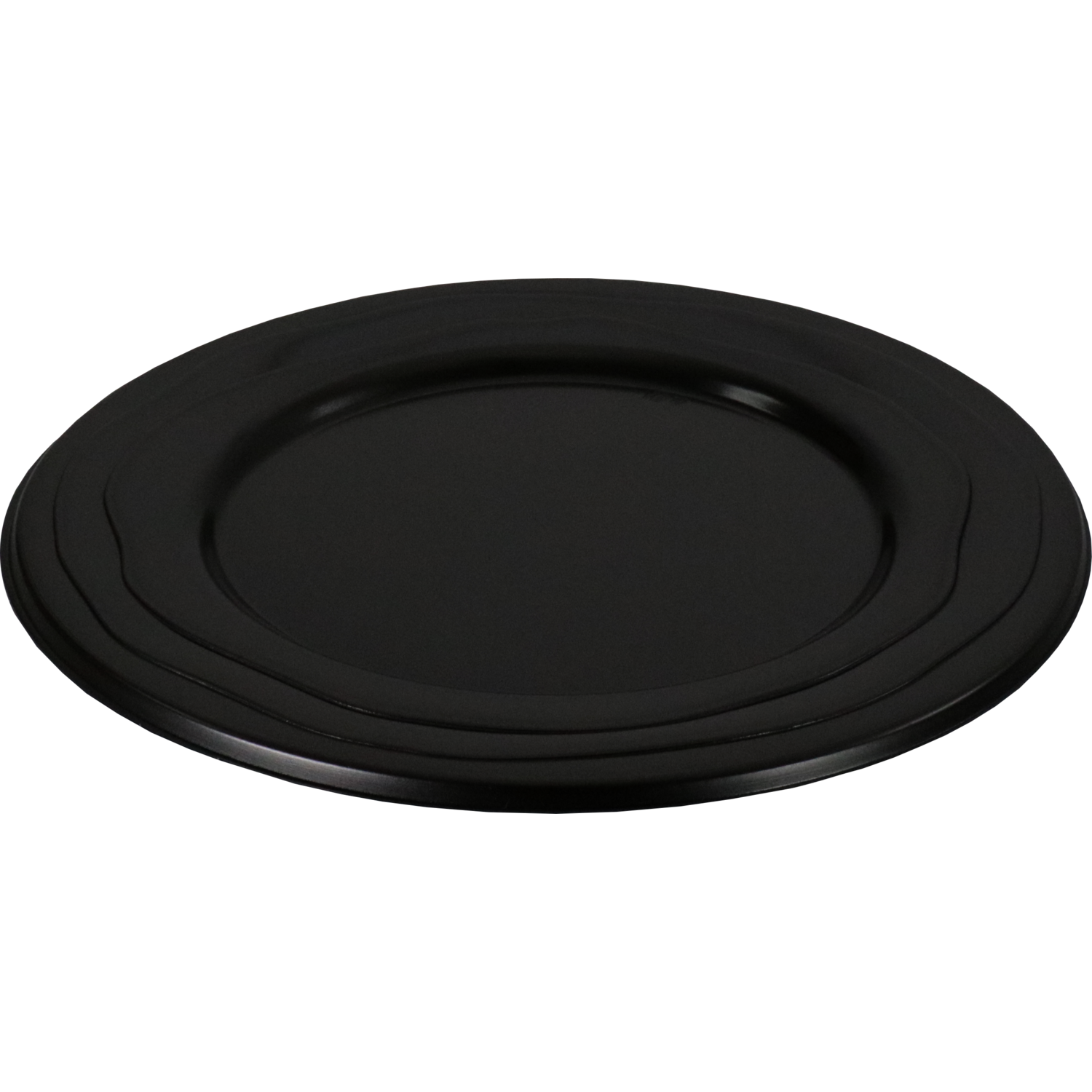 Depa® Plate, Wave, reusable, round, 1 compartment, pP, Ø24cm, black 1