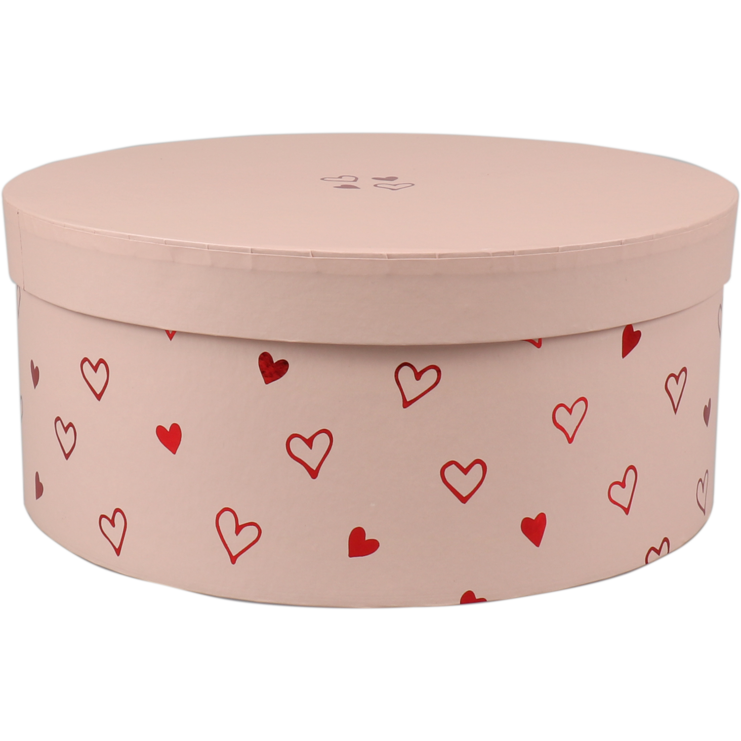  Gift box, Love Story, cardboard, 10cm, Ø22.5cm, pink 1