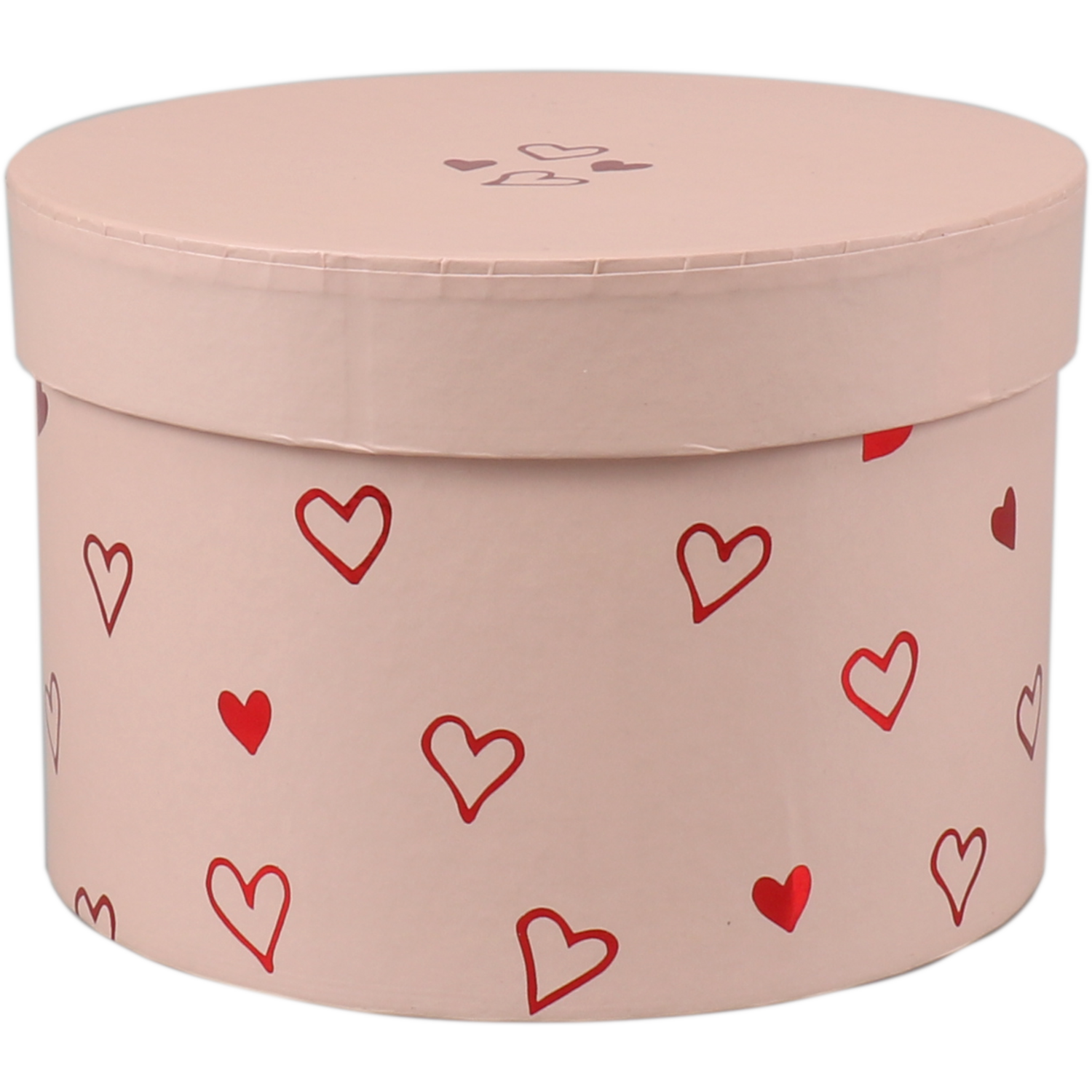  Gift box, Love Story, cardboard, 10cm, Ø14cm, pink 1