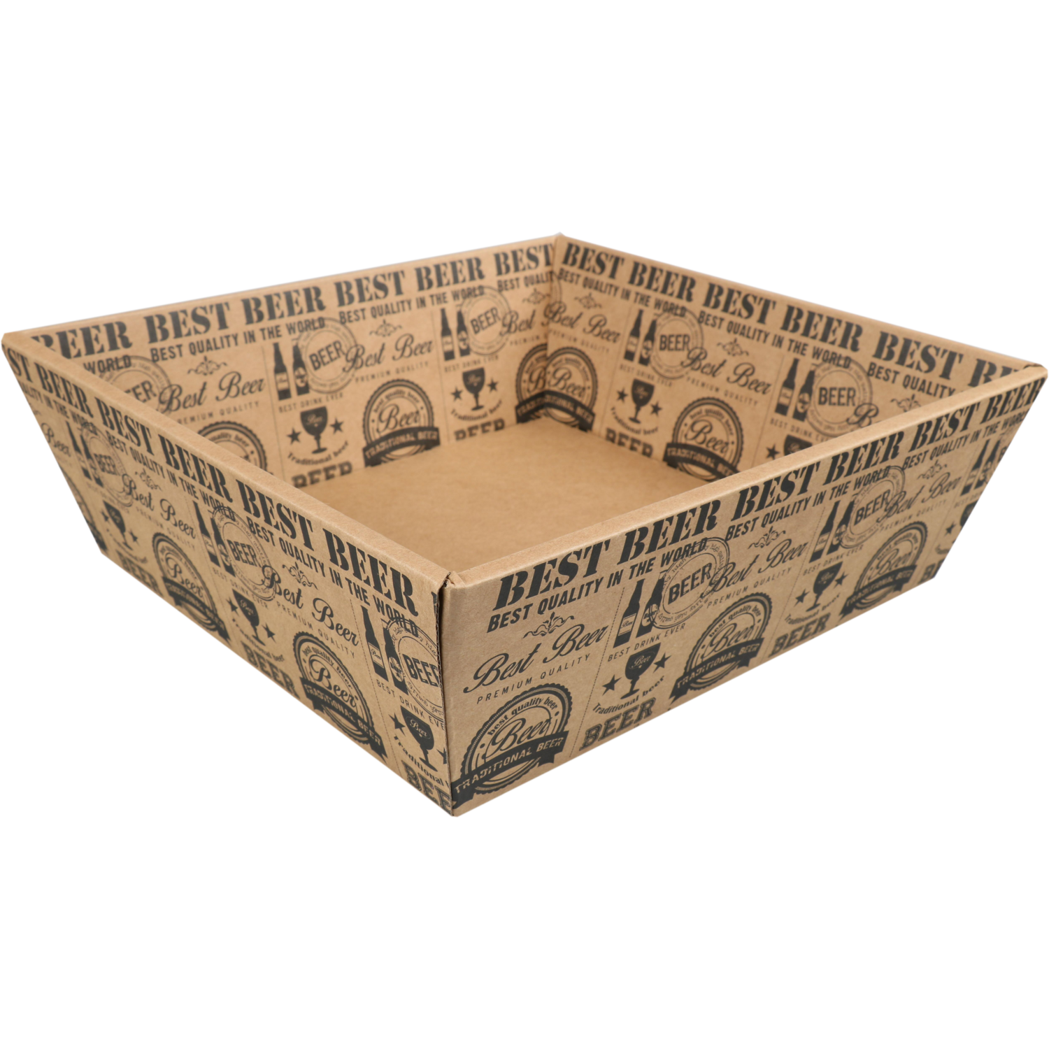 Beer packaging, Biermand, Best Beer, Corrugated cardboard, 31x29x10cm, brown  1