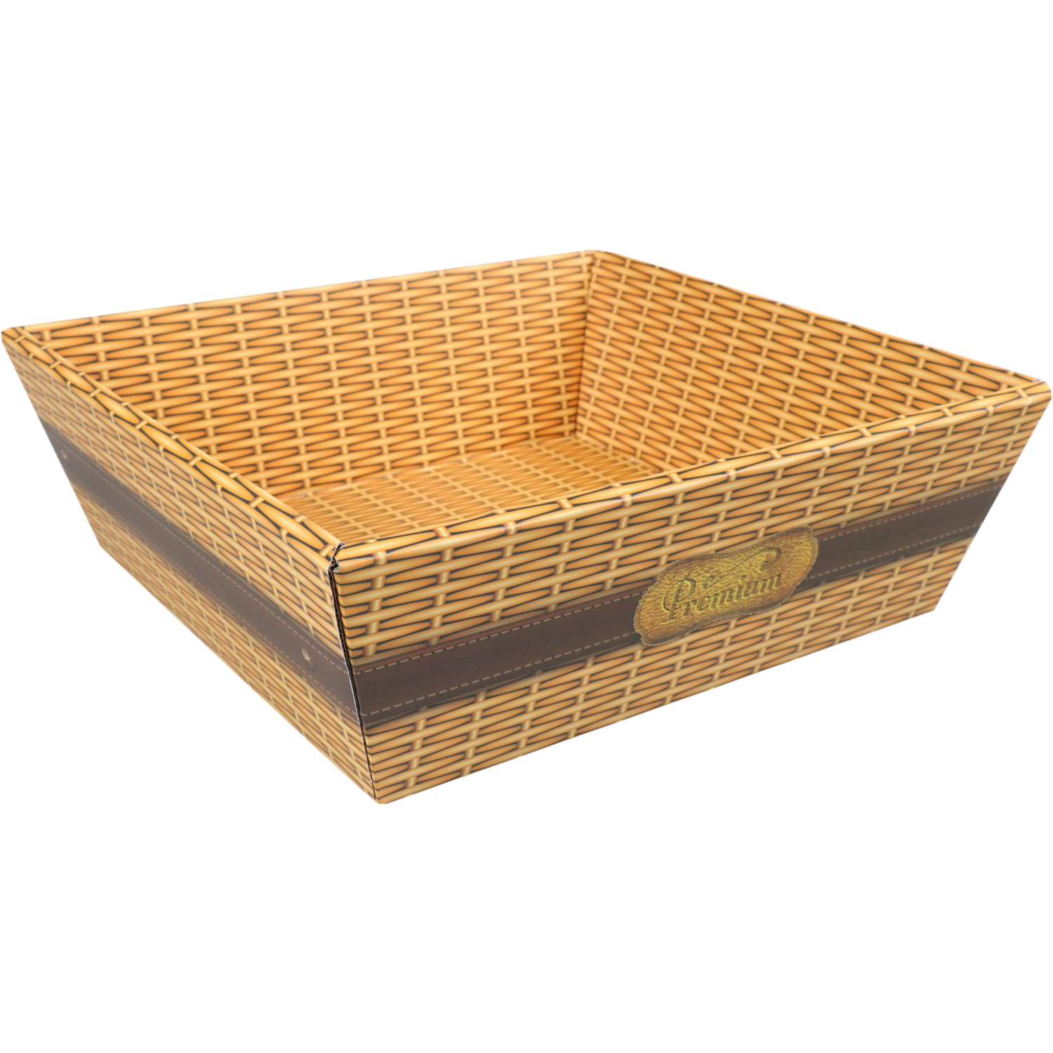 Basket, corrugated cardboard, biermand, 31x29x10cm, brown  1