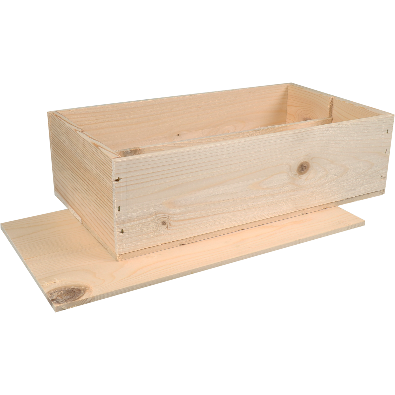 Wine box, wood , 2 bottles , with lid, 340x184x95mm,  1
