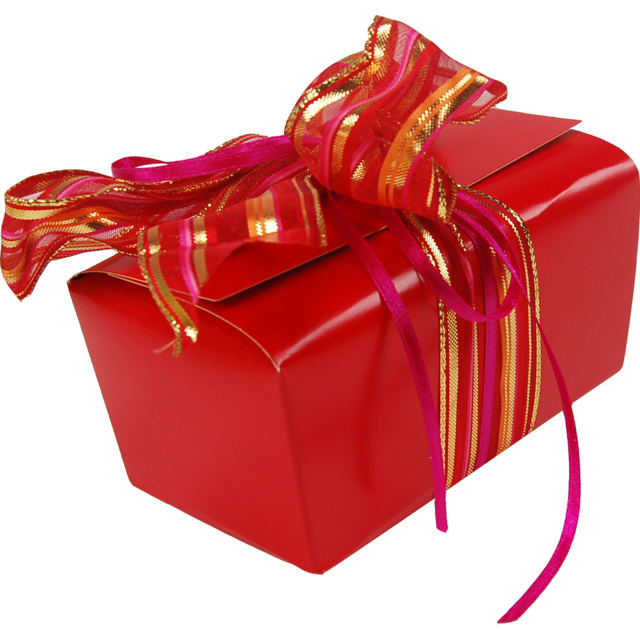 Geschenkpackung, karton + PP + PET , 250gr, 55x113x62mm, rot 1