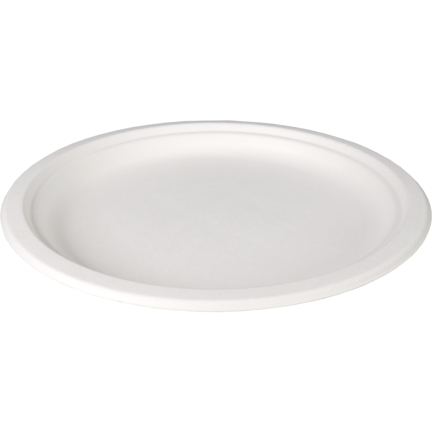 Depa® Plate, round, 1 compartment, bagasse (sugarcane pulp), Ø23cm, white 1