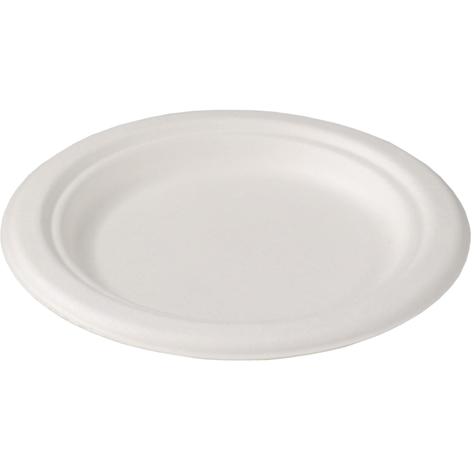 Depa® Plate, round, 1 compartment, bagasse (sugarcane pulp), Ø15cm, white 1