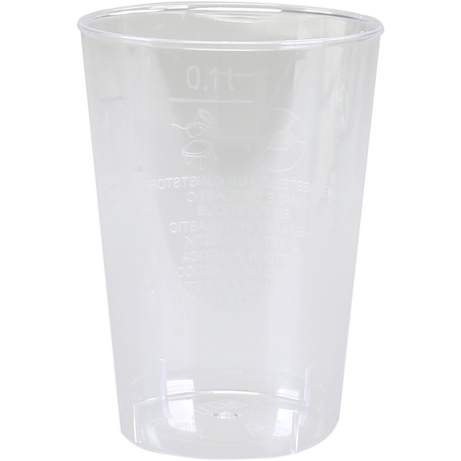 Glas, erfrischungsgetränkeglas, pS, 100ml, transparant 1