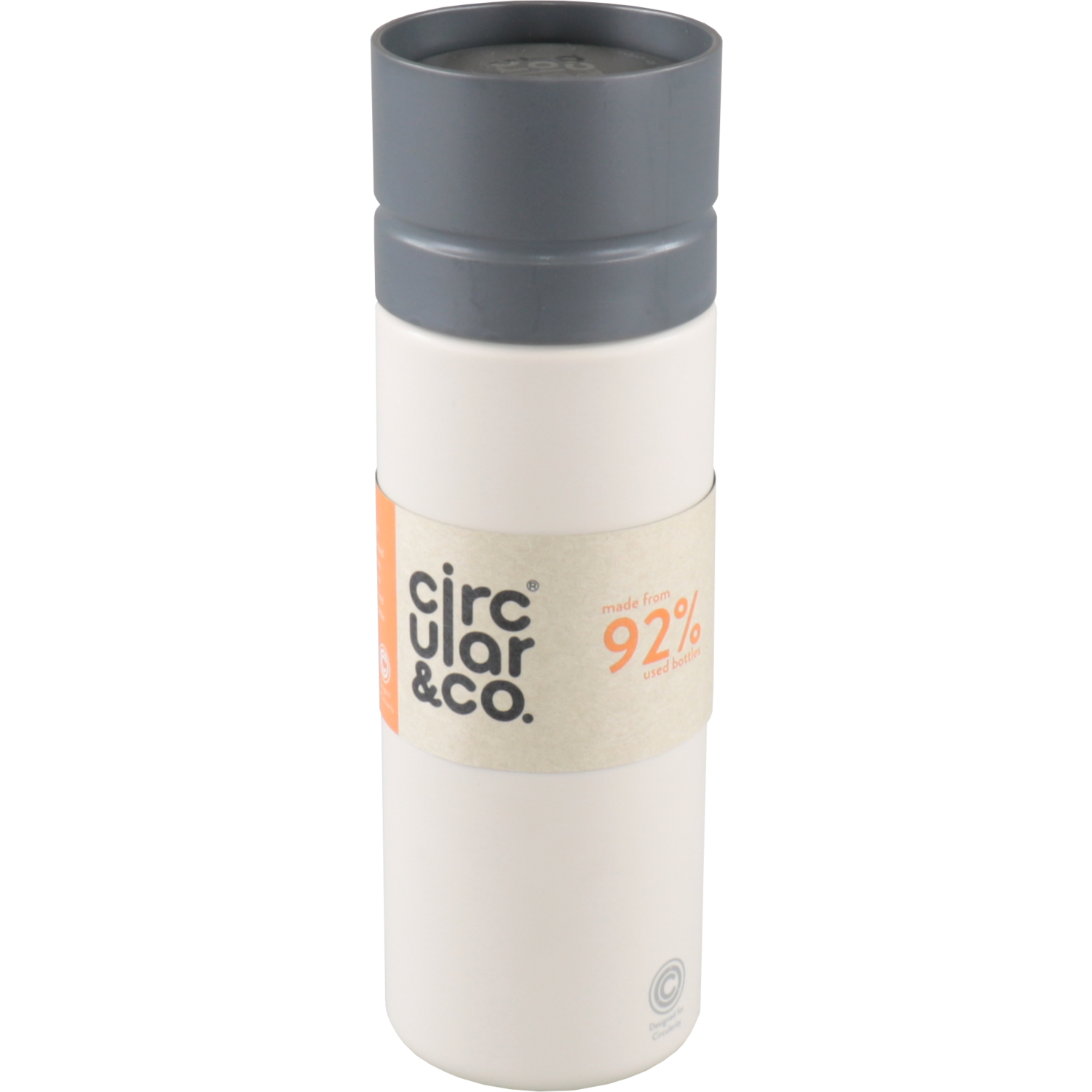 Circular&Co. Bottle, Gerecycled PET, reusable, 600ml, crème/grijs 1
