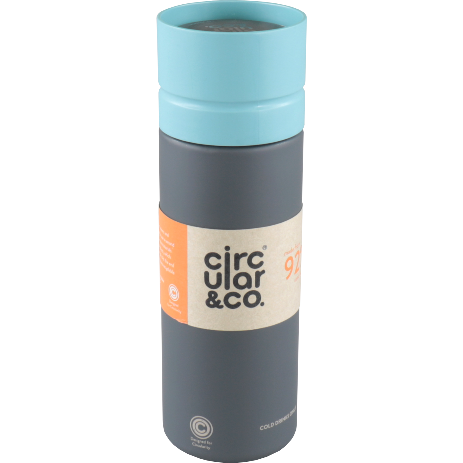Circular&Co. Bottle, Gerecycled PET, reusable, 600ml, grey/Green 1