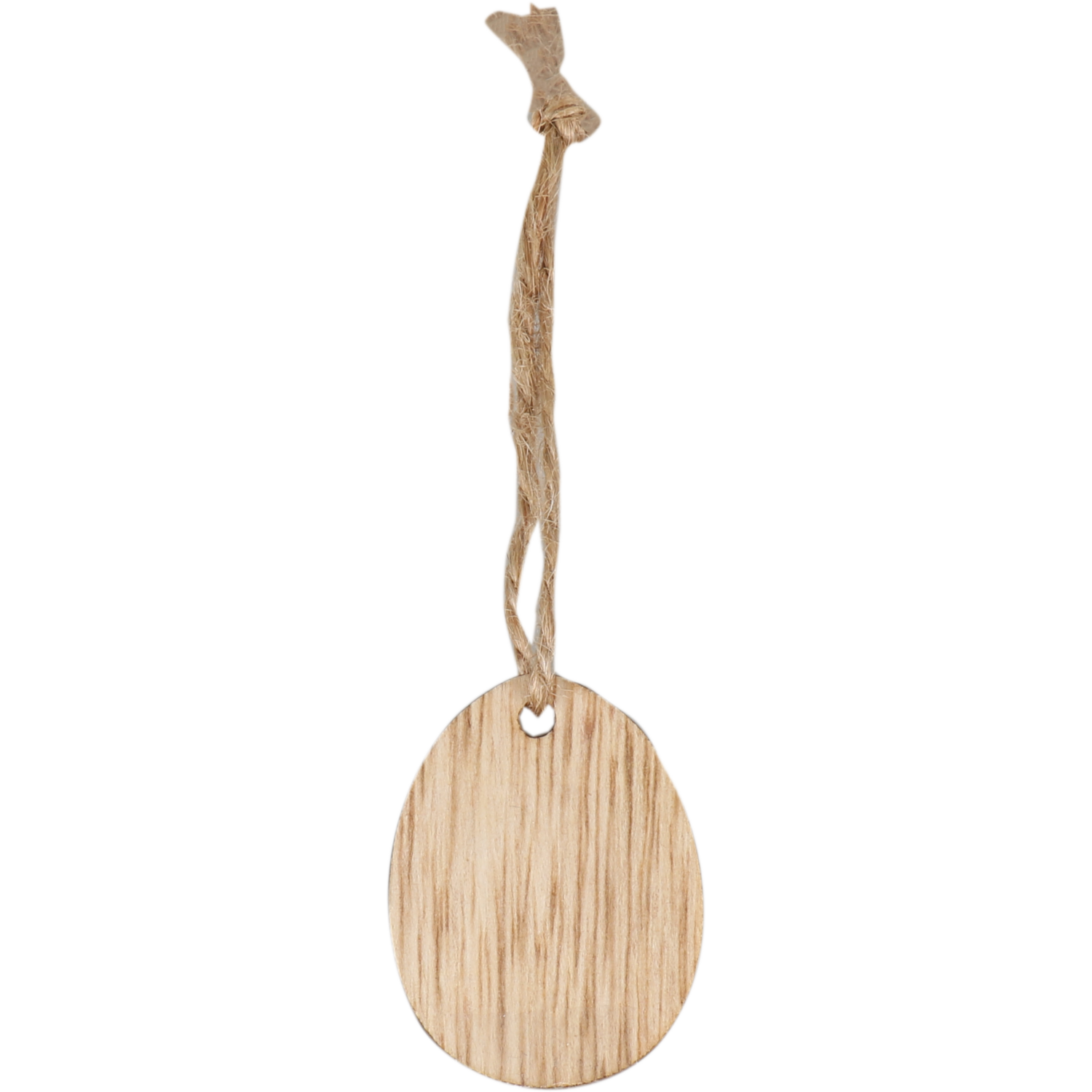 Hanger , wood , met koord, 4.5x3.5cm, Paasei, natural 1