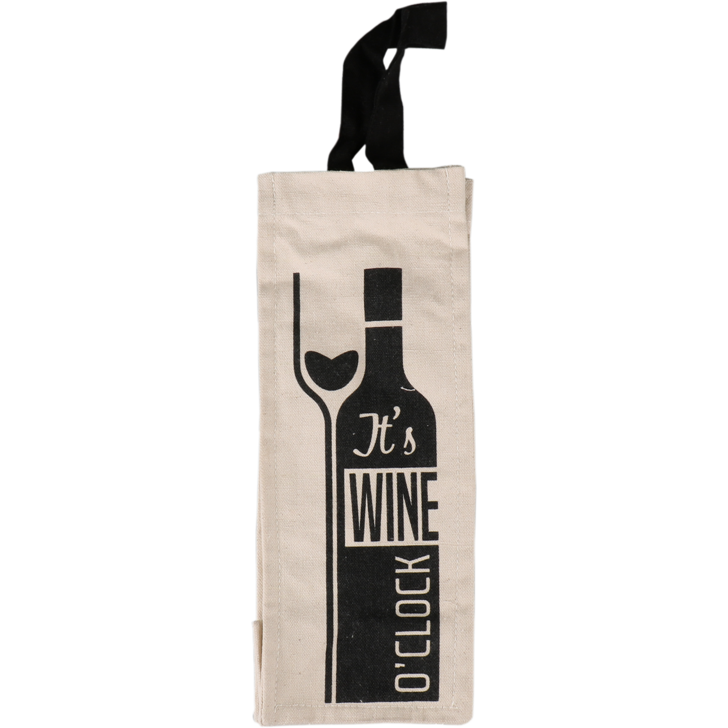Bottle bag, 11x30.5x11cm, cotton , natural 1