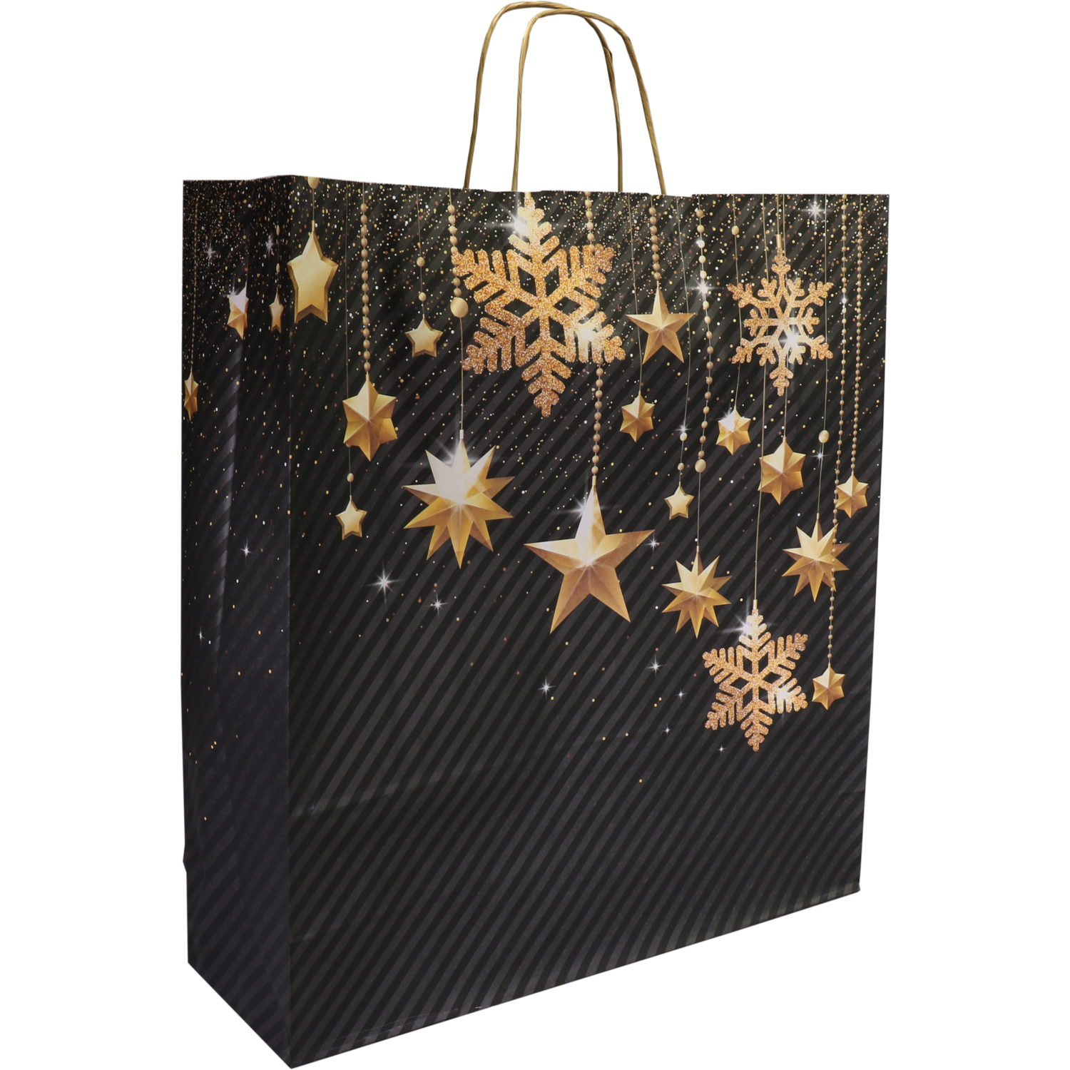 Bag, Stars, Paper, 45xSide fold 15x49cm, paper carrier bag,  1