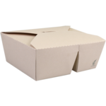 Depa® Barquette, Carton + PP, 2 compartiments , maaltijdbox, 152x120x65mm, crème