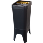 Bonton Circubin, Waste bin, 2 binnenbakken, Open deksel, recycled PP, 40l, 76x30x41cm, black