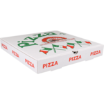  Pizza box, corrugated cardboard, 30x30x4.5cm, americano, white