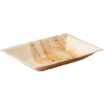 Biodore Plate, rectangular, 1 compartment, palm leaves , 17x12cm, natural
