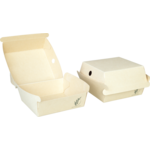 Depa® Container, Paper + PE , hamburger container, 98x98x65mm, natural