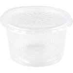 Container, PP, 300ml, Ø101mm, ripple cup, transparent