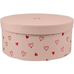  Gift box, Love Story, cardboard, 10cm, Ø22.5cm, pink
