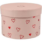  Gift box, Love Story, cardboard, 10cm, Ø14cm, pink