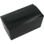 Geschenkpackung, karton + PP + PET , 250gr, 55x113x62mm, schwarz