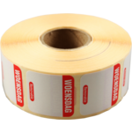 Label, Daglabel wo, paper, writable, 25x25mm, red