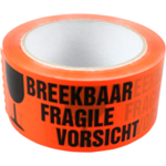 SendProof® Marking tape, breakable/fragile, PP, 50mm, 66m, orange 