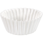 Cupcake case , paper + clay coating , round, Ø75mm, white