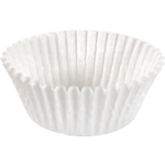 Cupcake case , paper + clay coating , round, Ø100mm, white