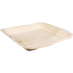 Depa® Plate, square, 1 compartment, palm leaves , 24x24cm, natural