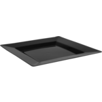 Depa® Plate, reusable, square, 1 compartment, pS, 20.3x20.3cm, black