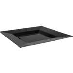 Depa® Plate, reusable, square, 1 compartment, pS, 27x27cm, black